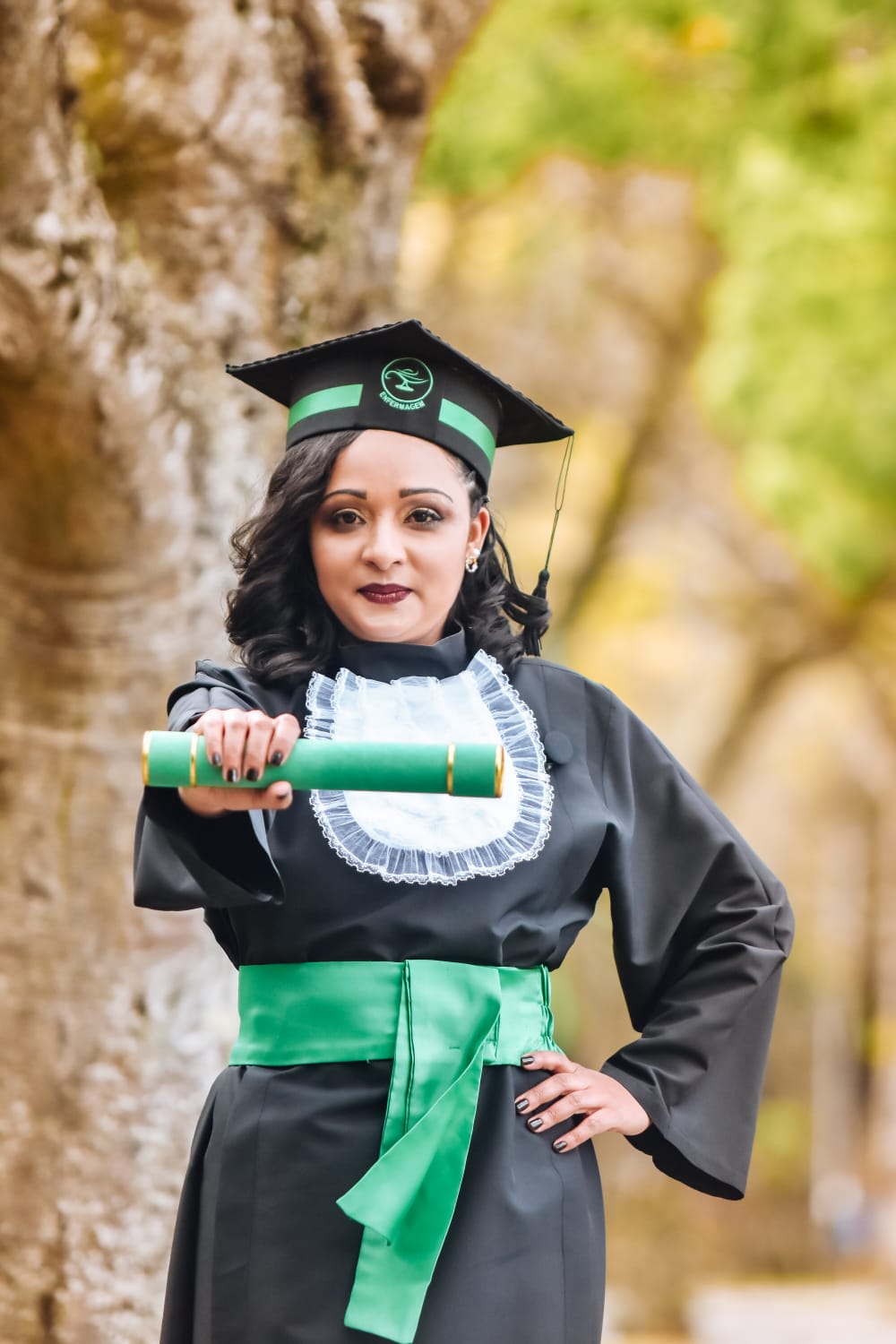 Foto: Patricia Trindade em sua formatura.